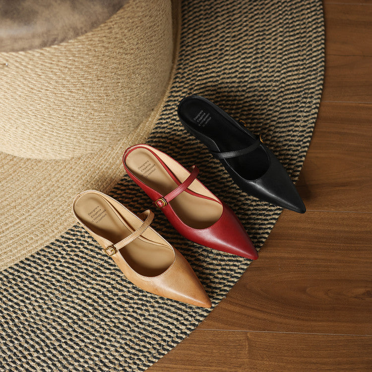 Liora Genuine Leather Mules