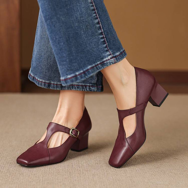 Norina Genuine Leather Heels