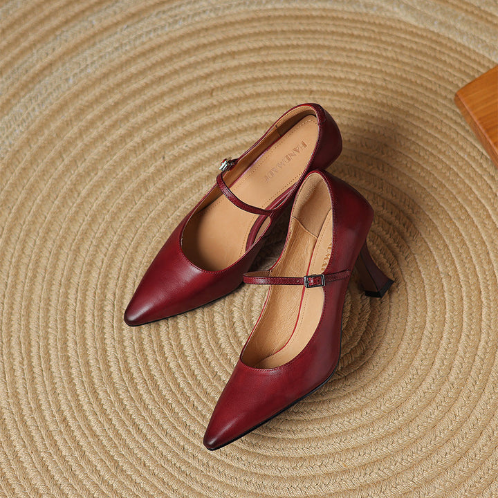 Kath Genuine Leather Heels