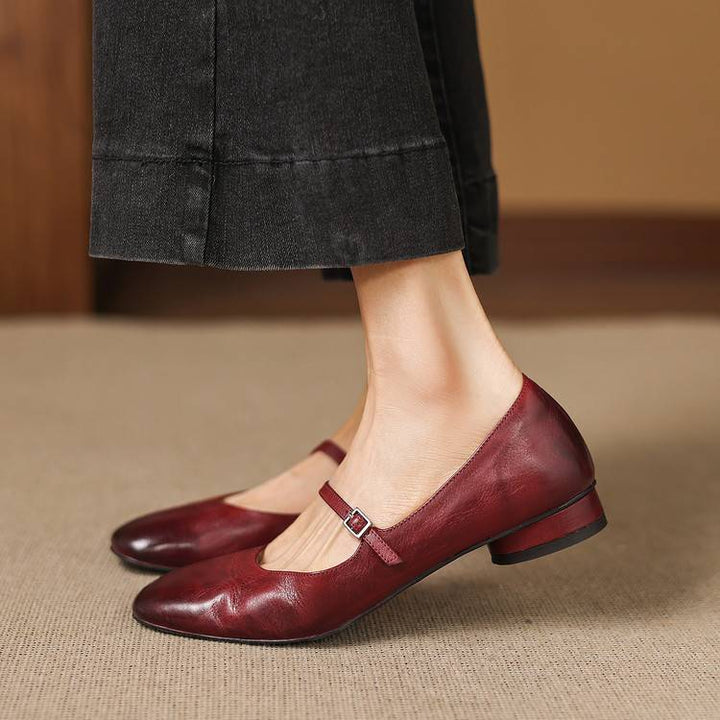 Rose Genuine Leather Flats