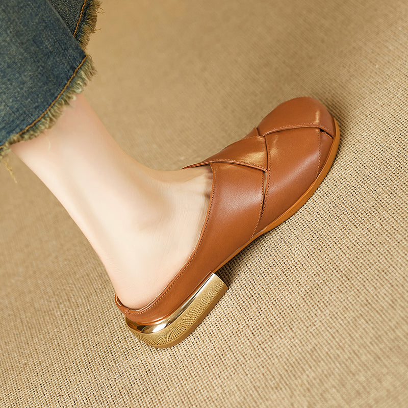 Orelia Genuine Leather Mules