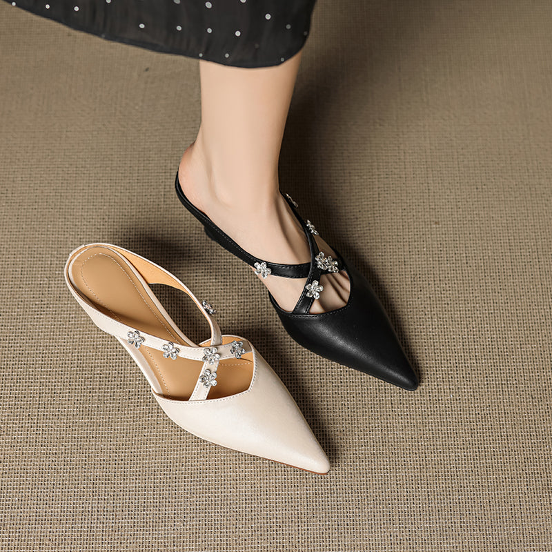 Floria Genuine Leather Mules