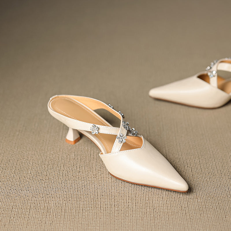Floria Genuine Leather Mules