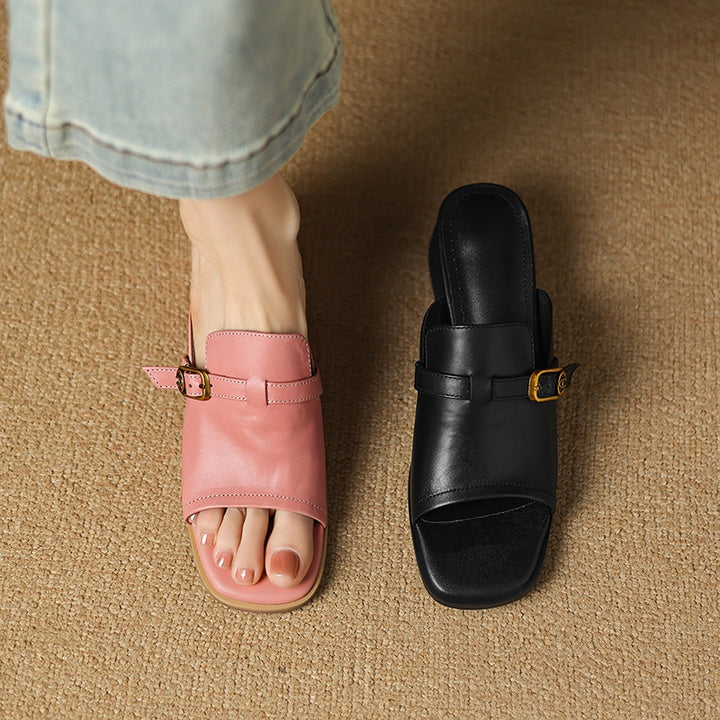 Mary Genuine Leather mules