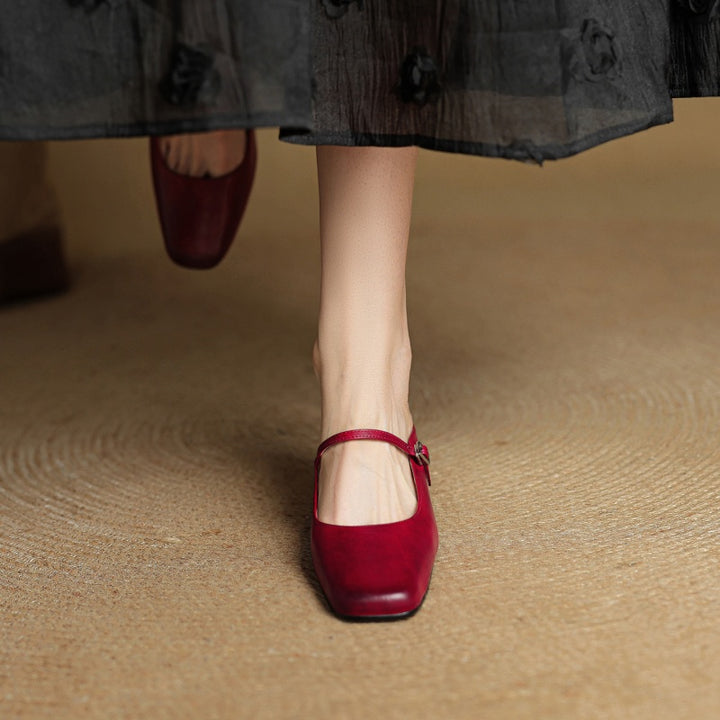 Rosaline Genuine Leather Mules