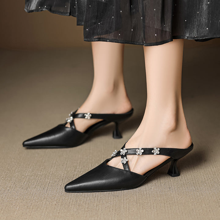 Floria Genuine Leather Mules