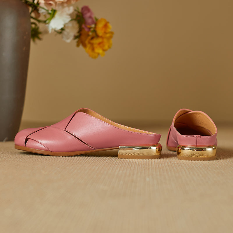 Orelia Genuine Leather Mules