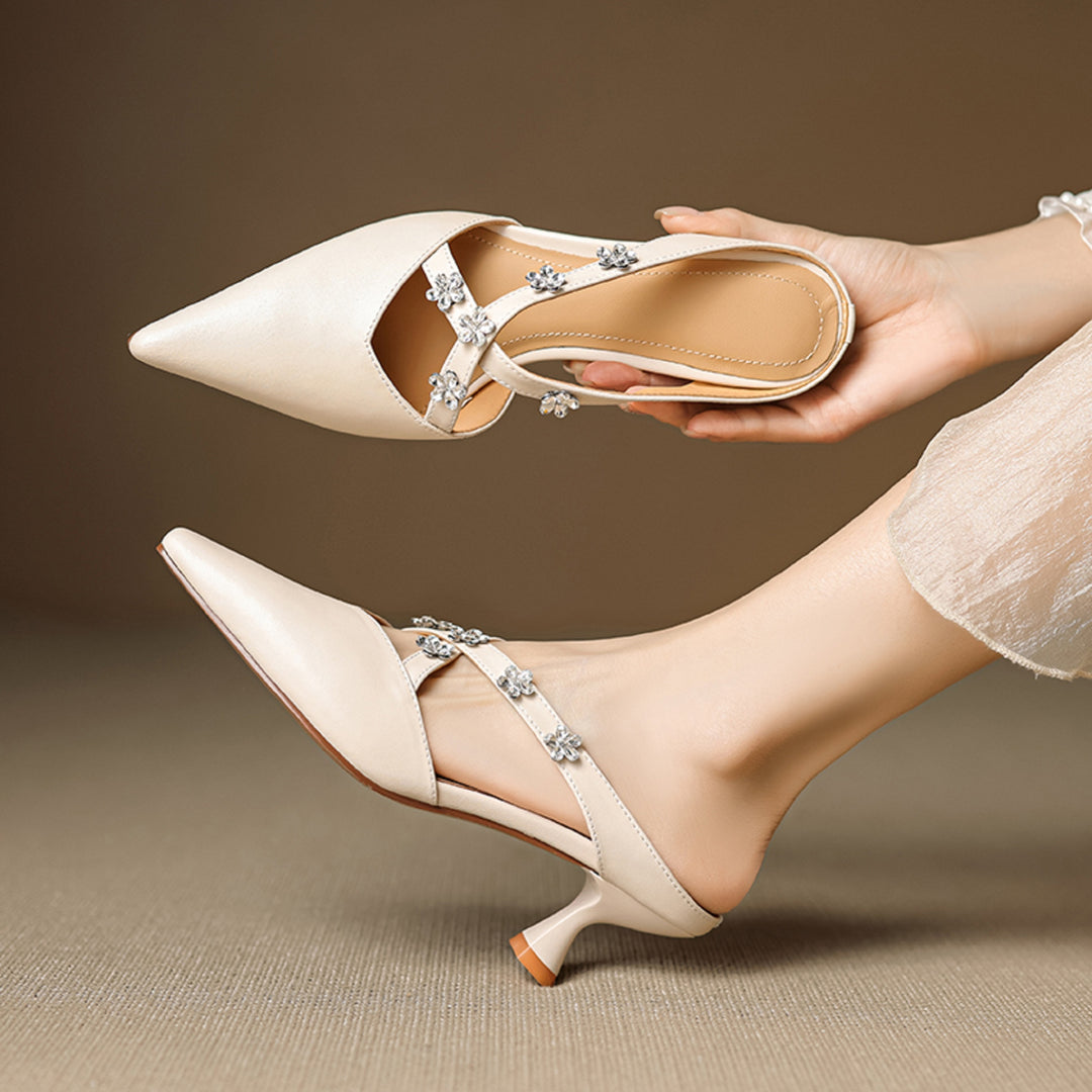 Floria Genuine Leather Mules