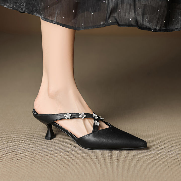 Floria Genuine Leather Mules