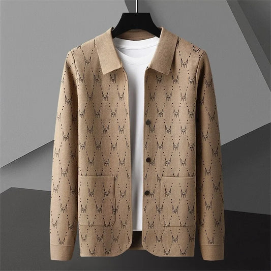 Motif Wool Cardigan
