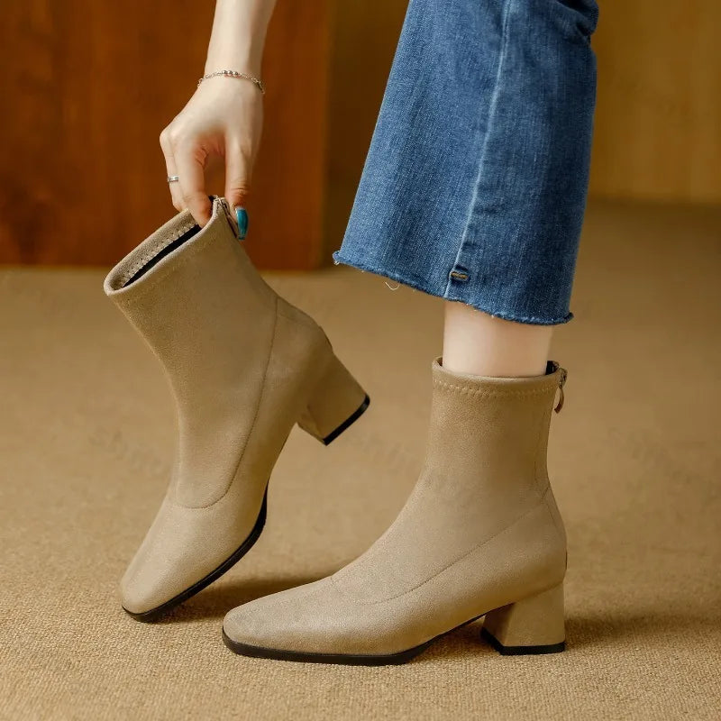 Noelle Suede Ankle Boot