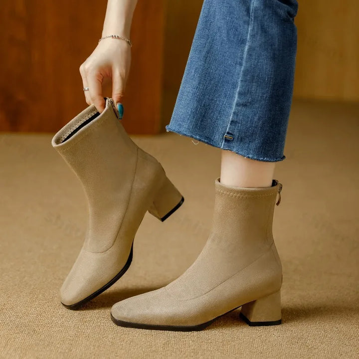Noelle Suede Ankle Boot