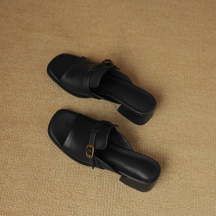 Mary Genuine Leather mules