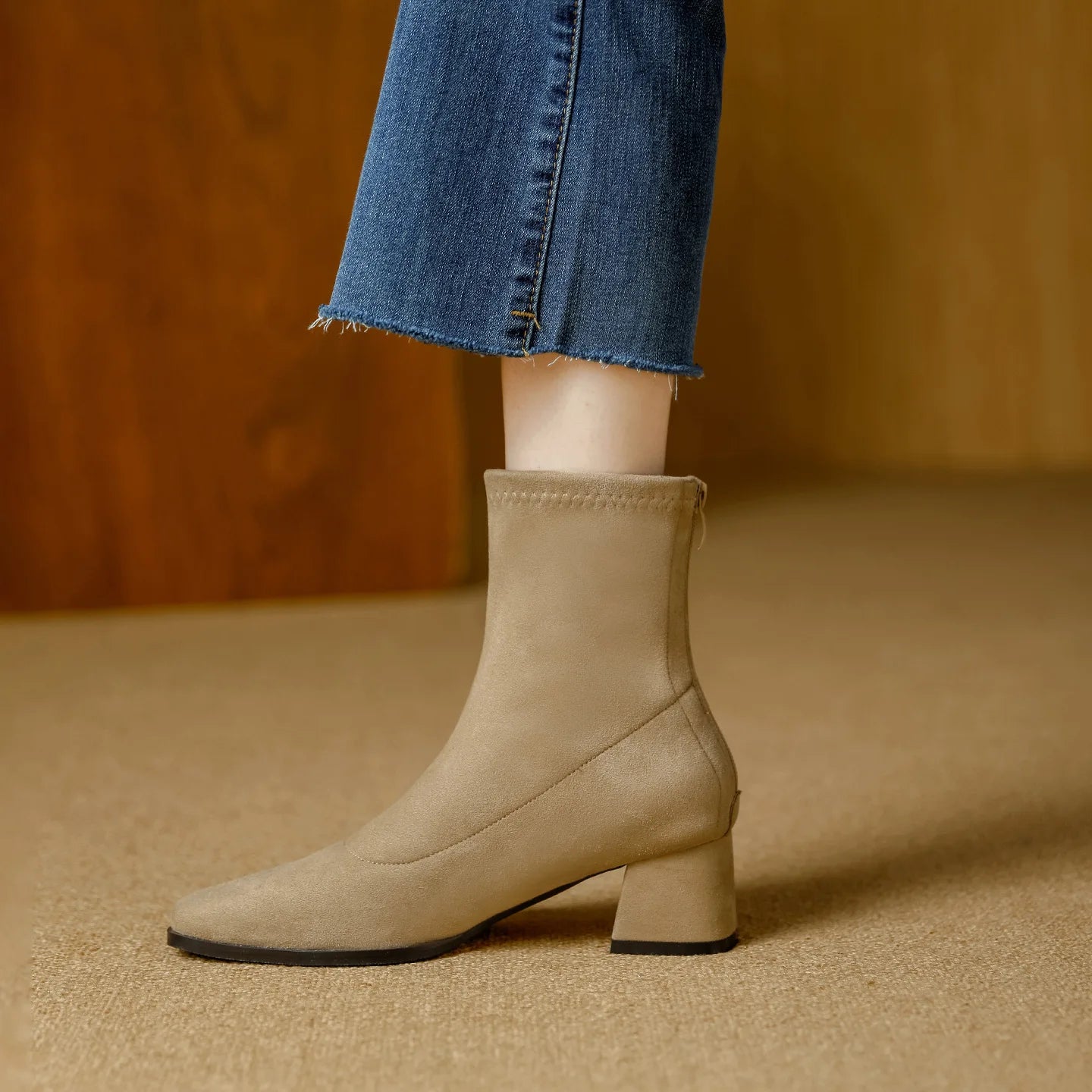 Noelle Suede Ankle Boot