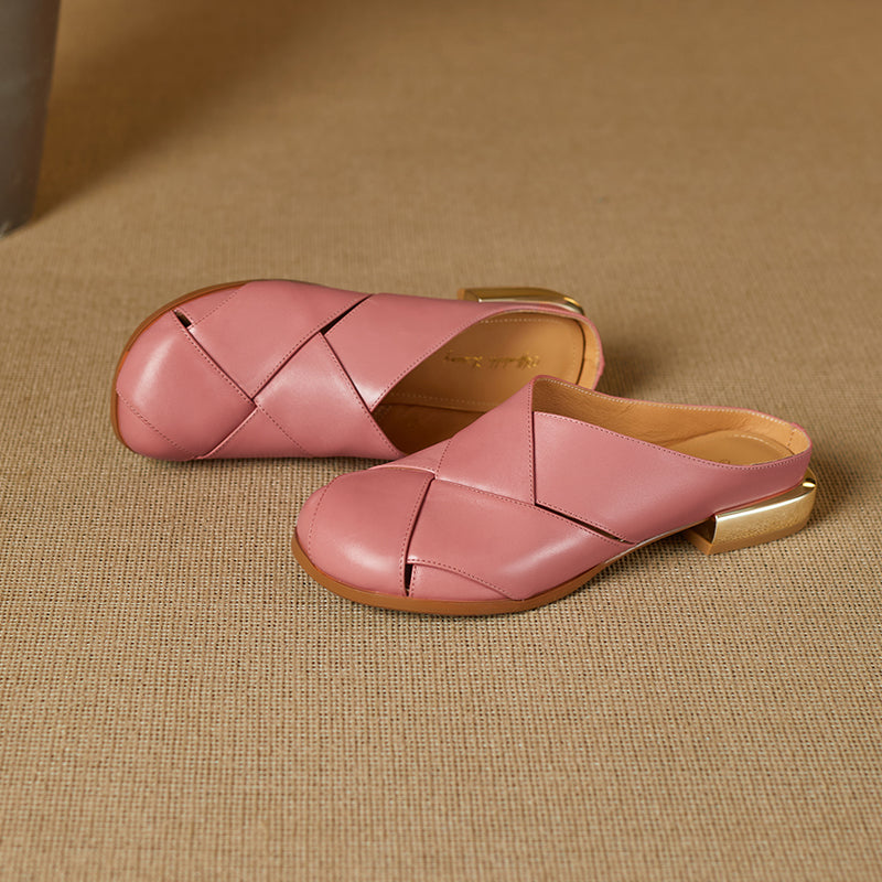 Orelia Genuine Leather Mules