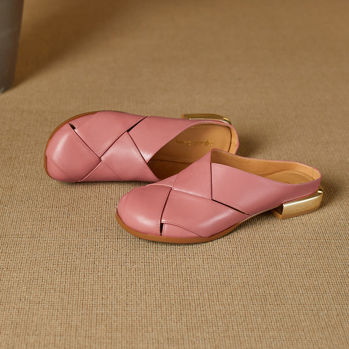 Orelia Genuine Leather Mules