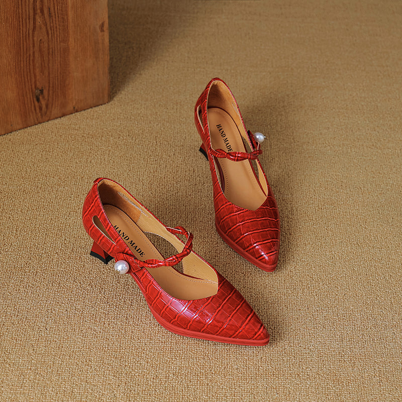 Amaris Genuine Leather Heels
