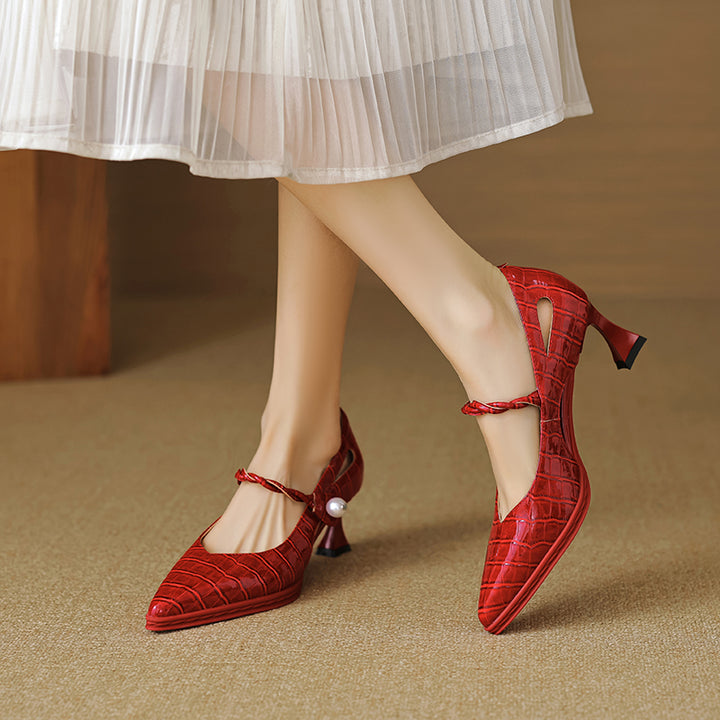 Amaris Genuine Leather Heels