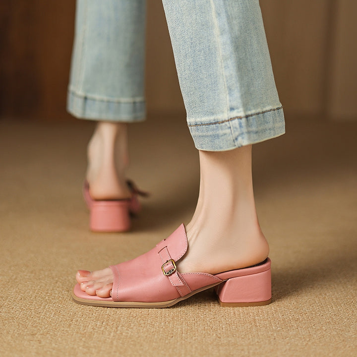Mary Genuine Leather mules