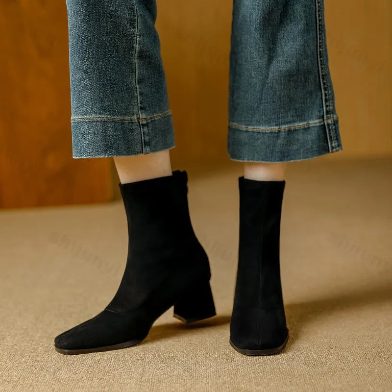 Noelle Suede Ankle Boot