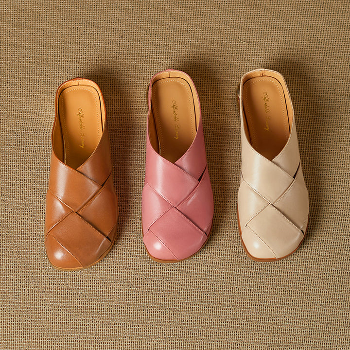 Orelia Genuine Leather Mules