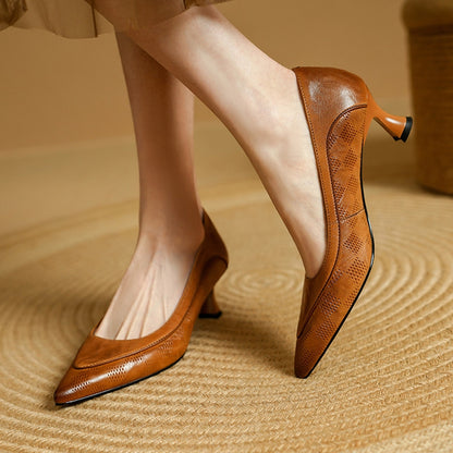Liora Genuine Leather Heels