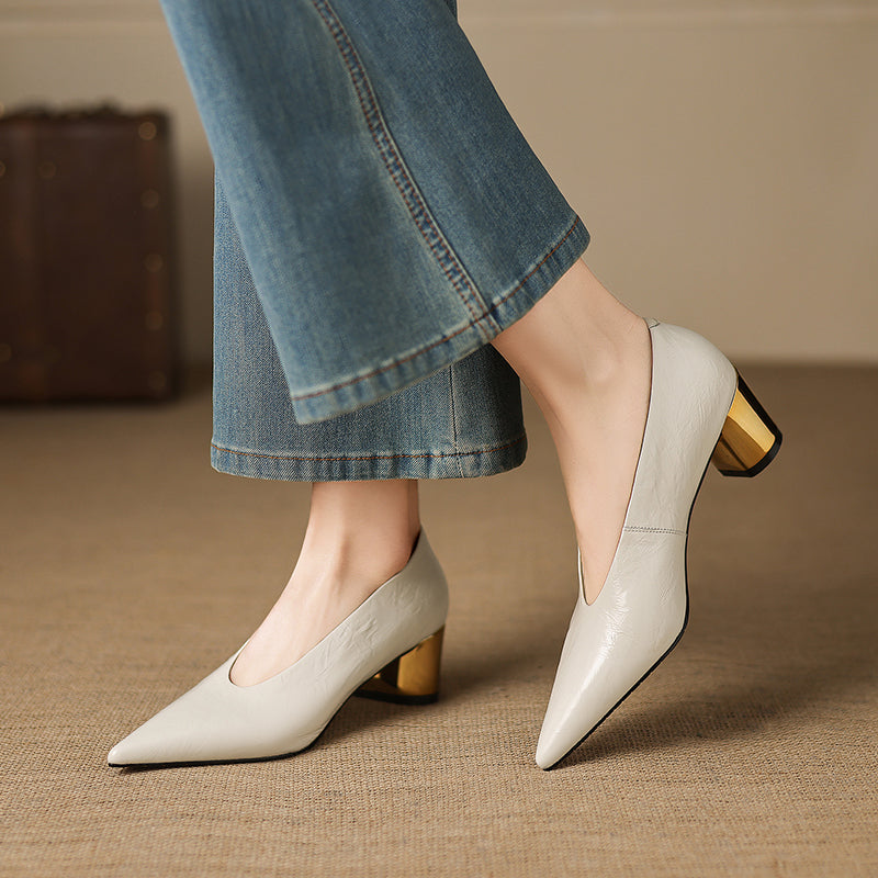 Calora Genuine Leather Heels