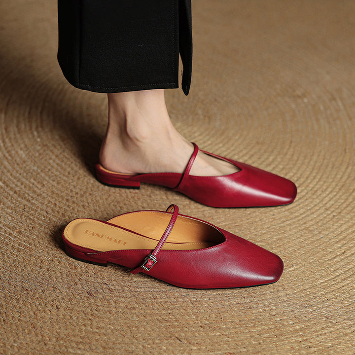 Virela Genuine Leather Mules