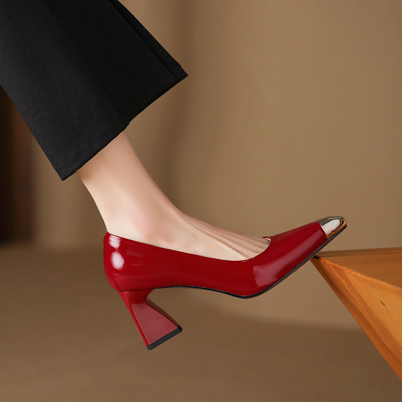 Carmin Genuine Leather Heels