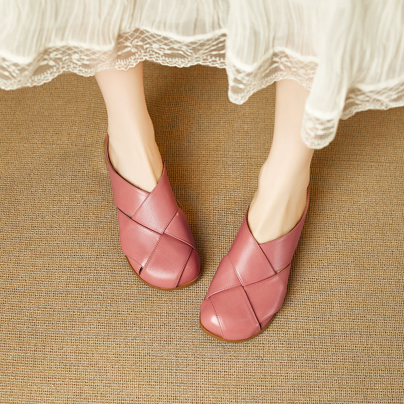 Orelia Genuine Leather Mules