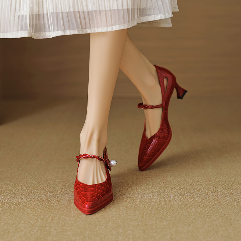 Amaris Genuine Leather Heels