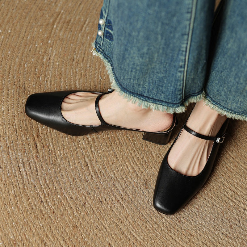 Rosaline Genuine Leather Mules