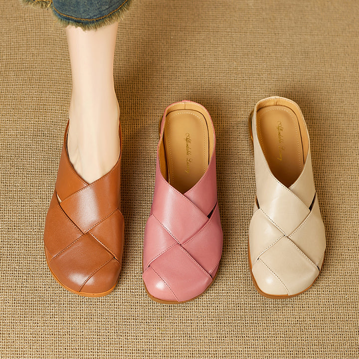 Orelia Genuine Leather Mules