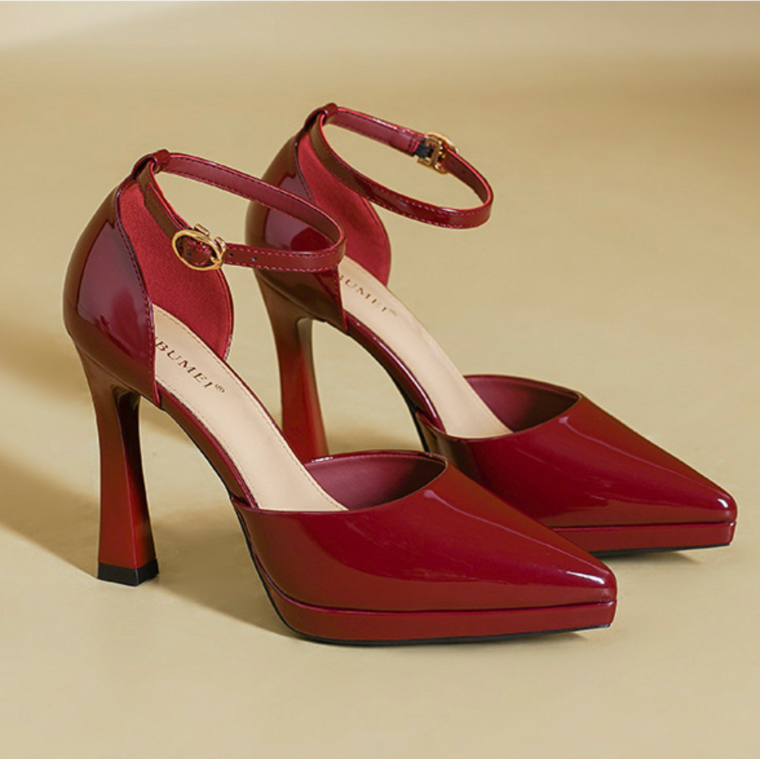 Evette Leather Heels