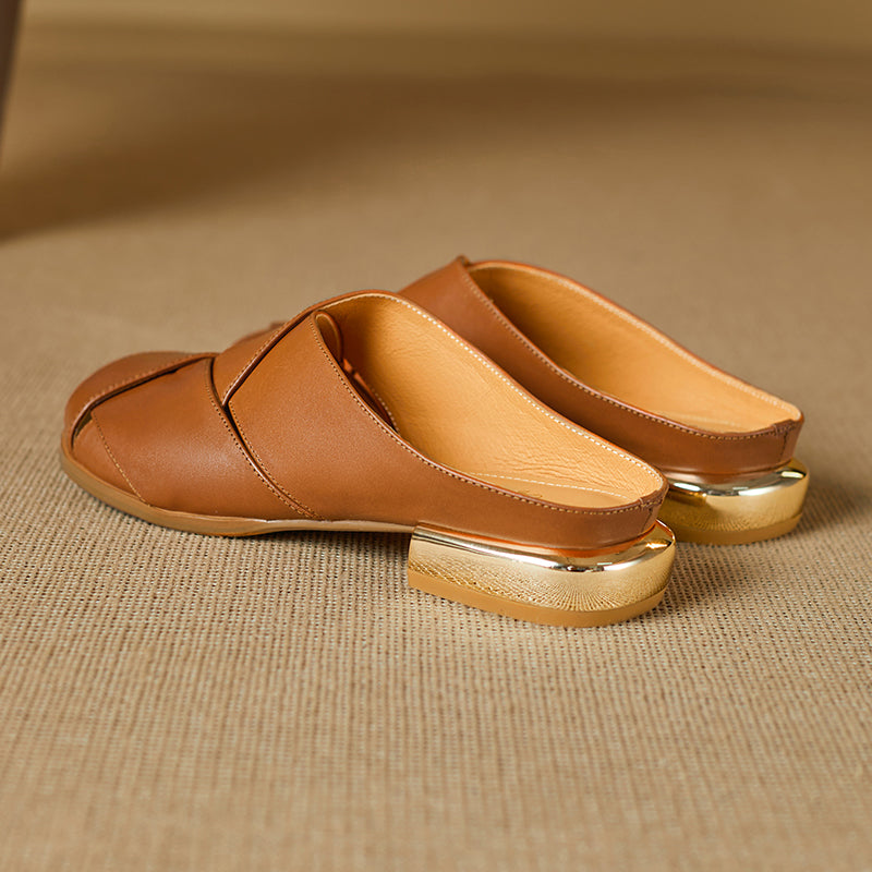 Orelia Genuine Leather Mules
