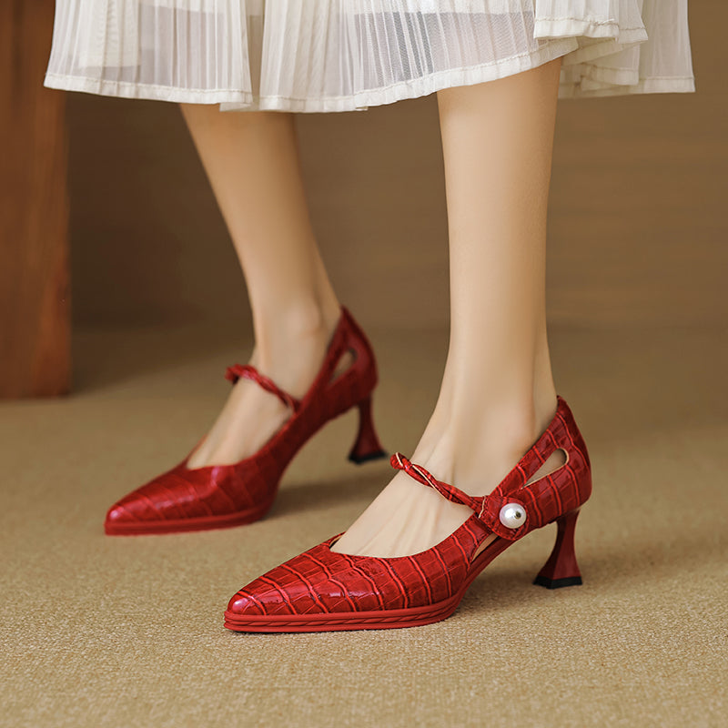 Amaris Genuine Leather Heels