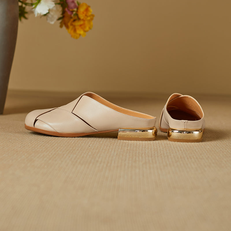 Orelia Genuine Leather Mules