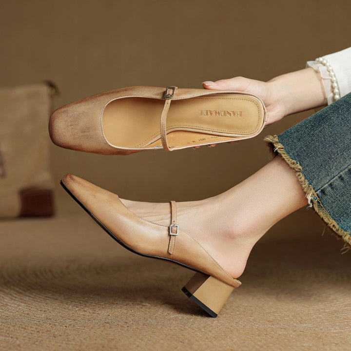 Rosaline Genuine Leather Mules