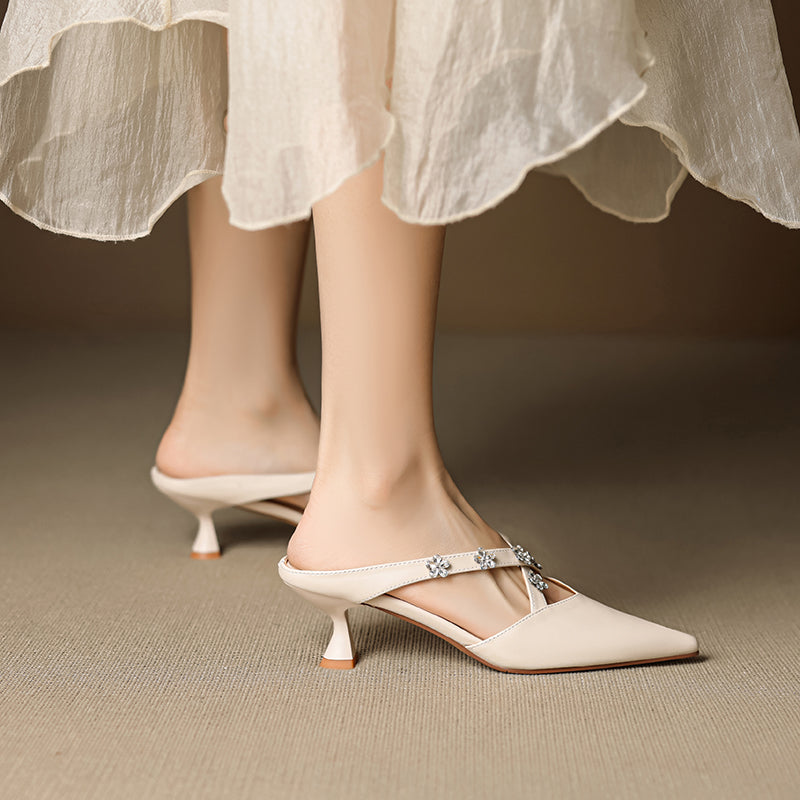 Floria Genuine Leather Mules
