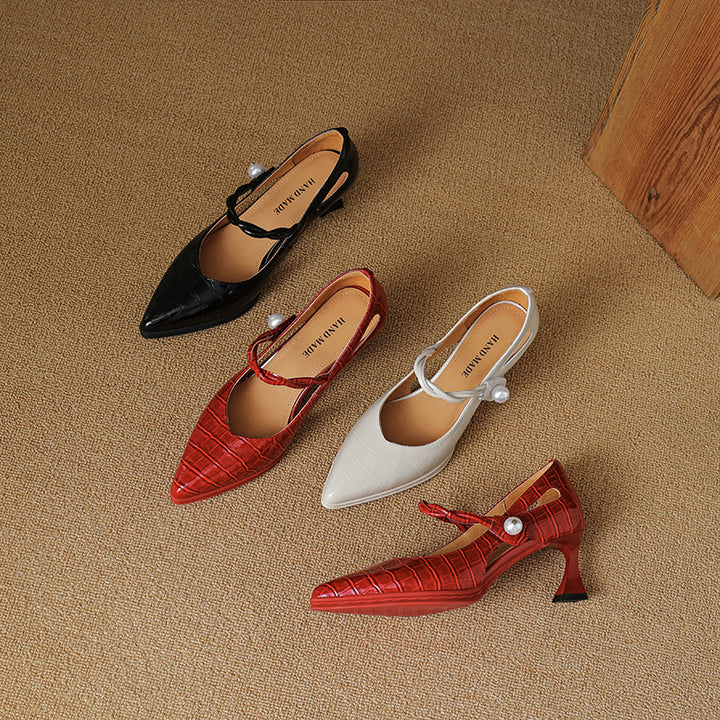 Amaris Genuine Leather Heels
