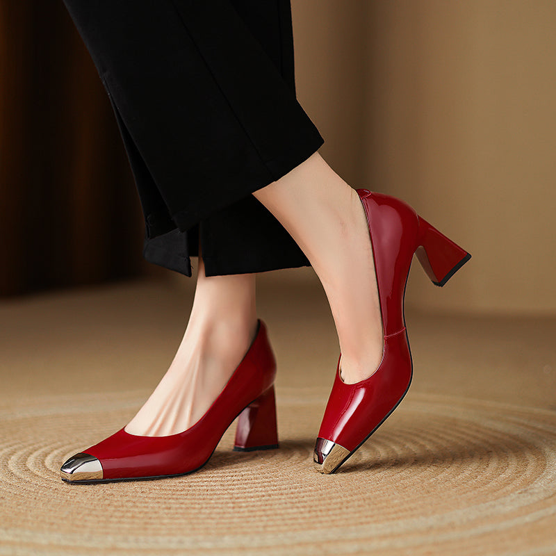 Carmin Genuine Leather Heels