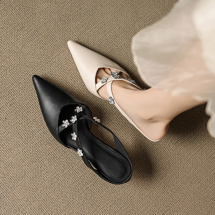 Floria Genuine Leather Mules