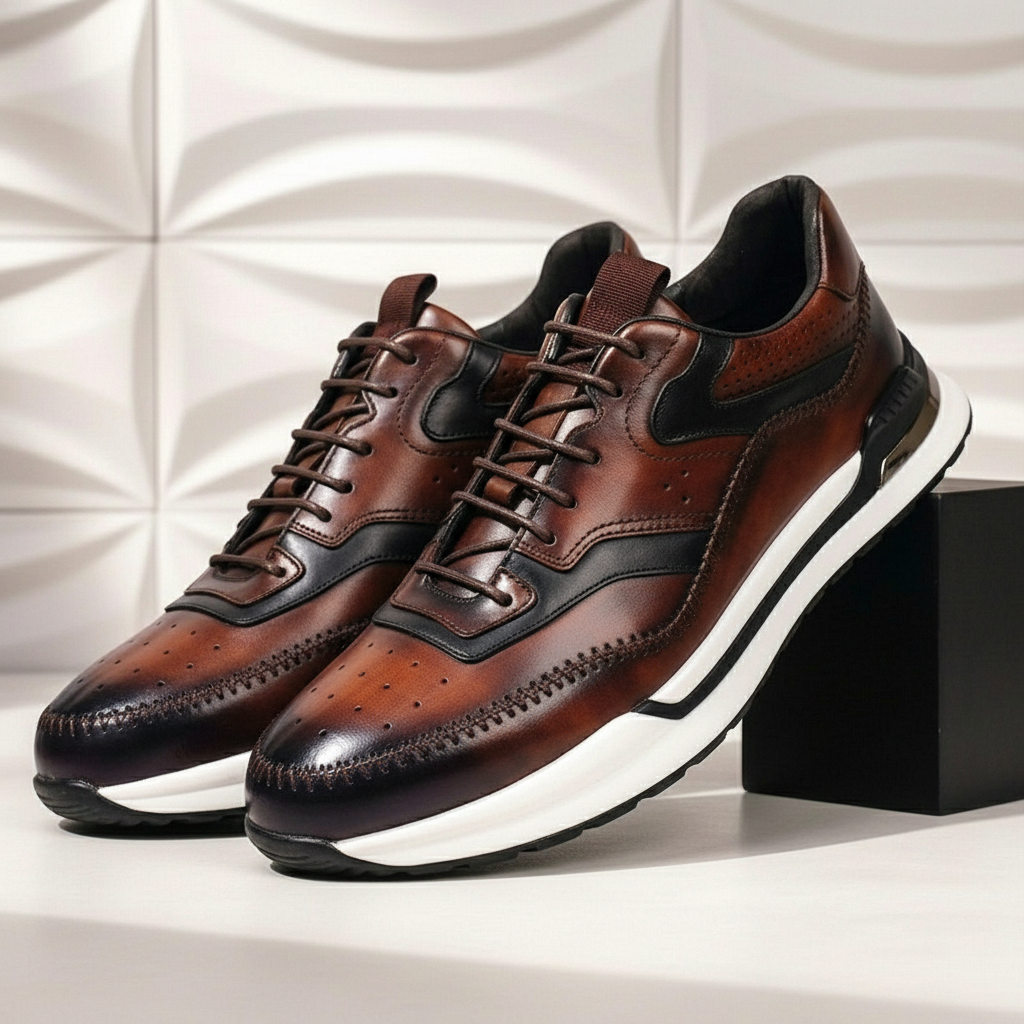 Castello Cowhide Leather Sneakers