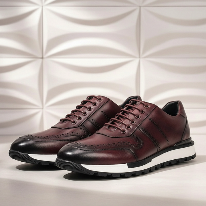 Fabio Cowhide Leather Sneakers