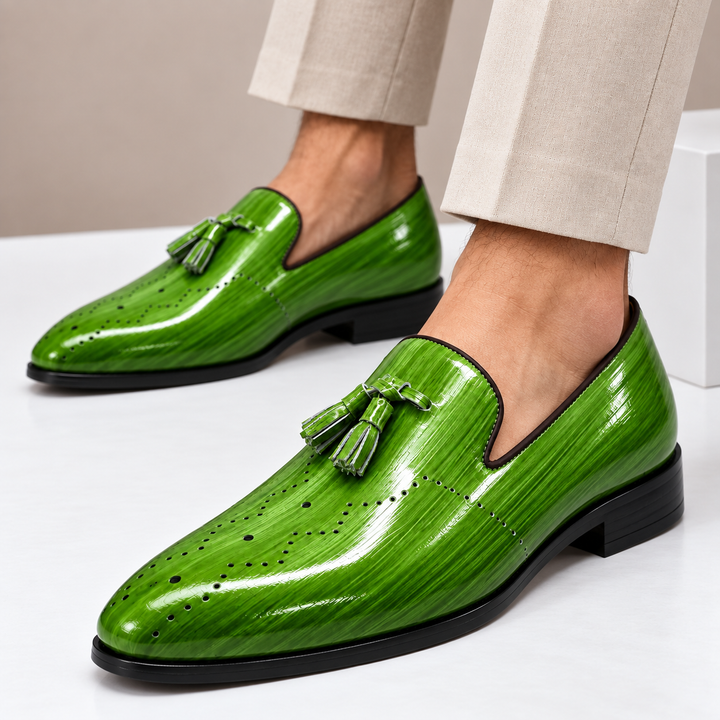 Kalvana Cowhide Leather Loafers
