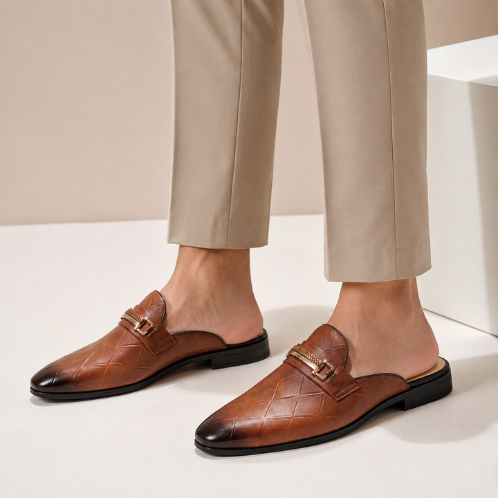 Tivaro Cowhide Leather Mules