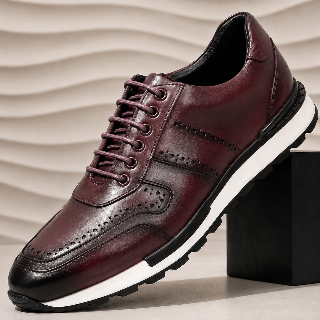 Fabio Cowhide Leather Sneakers