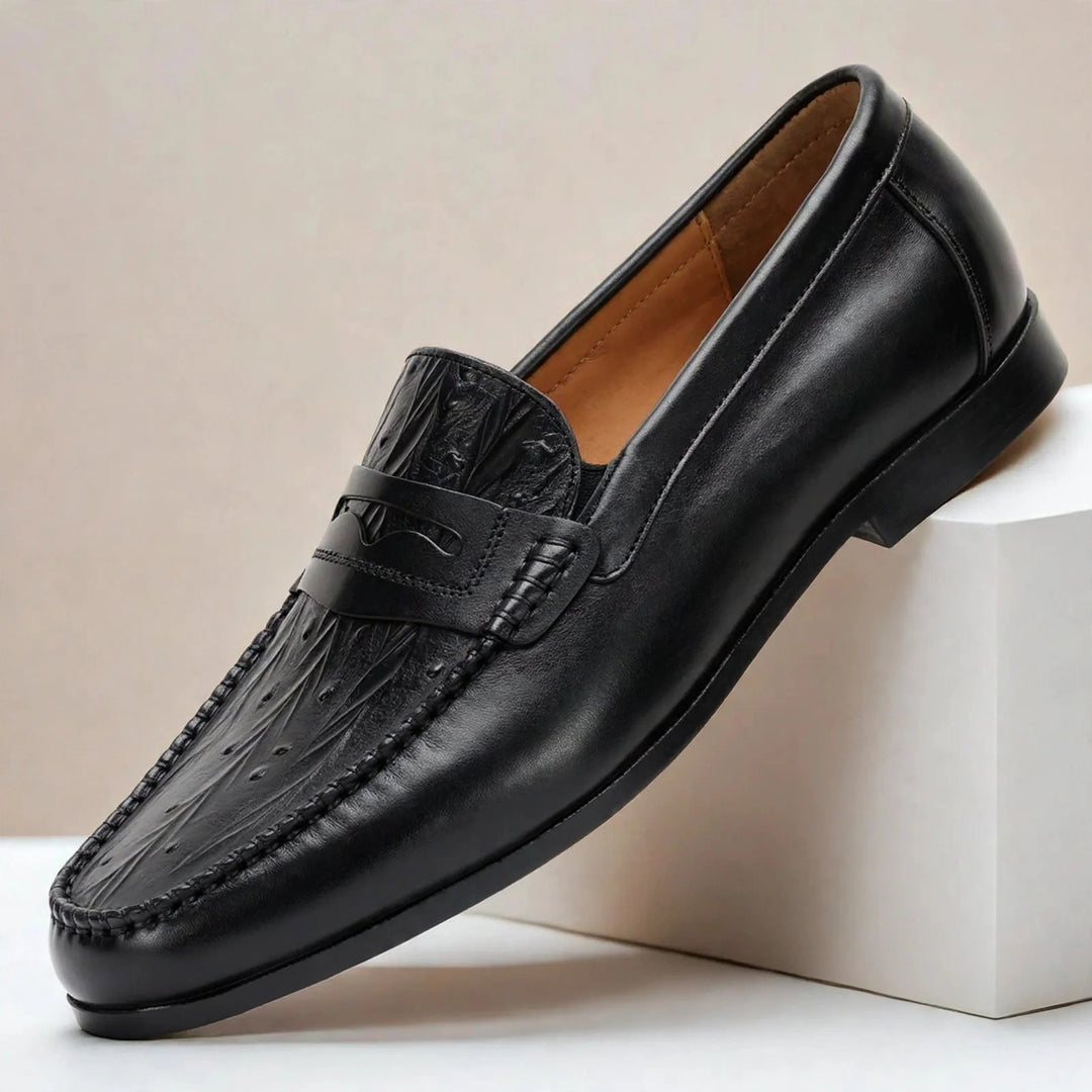 Corvani Cowhide Leather Loafers