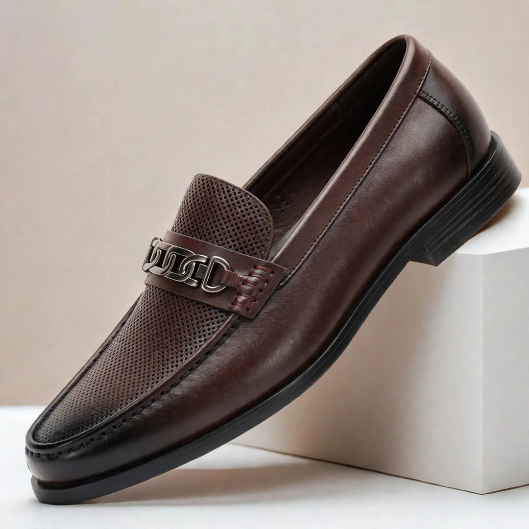 Vatore Cowhide Leather Loafers