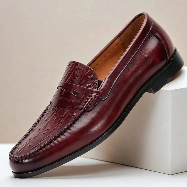 Corvani Cowhide Leather Loafers